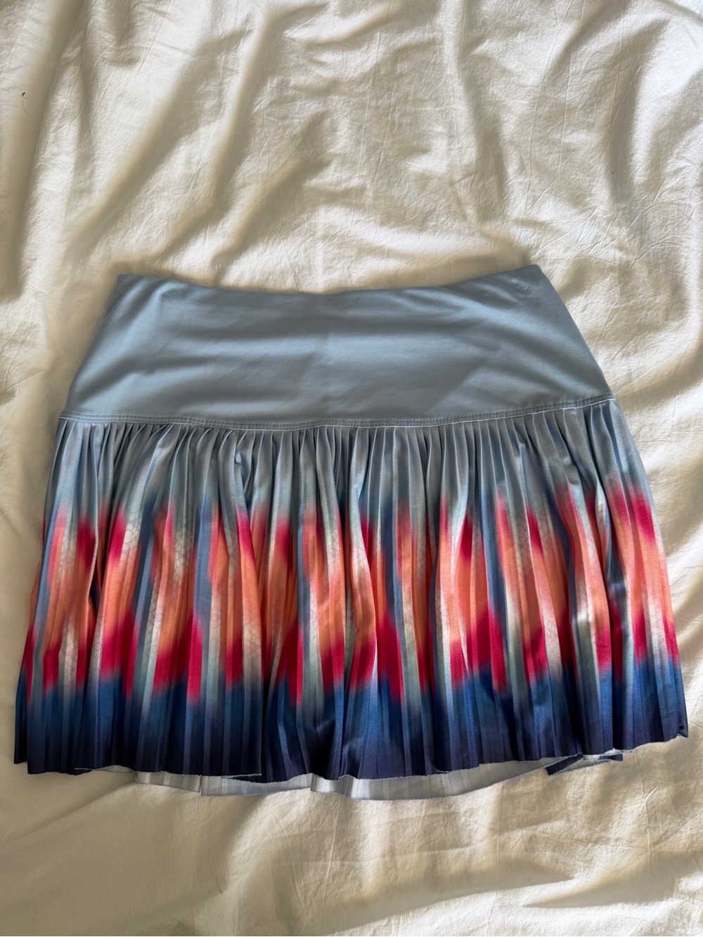 Lucky in Love Pleated Ombre Athletic Tennis Skort Skirt Blue small 4-6